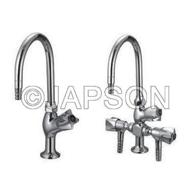 Water Tap, Swan Neck, Knobbed, Chrome Water Tap, Swan Neck, Knobbed, Chrome